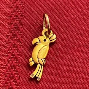 5/$10❤️❤️❤️NEW BRASS PARROT CHARM PENDANT